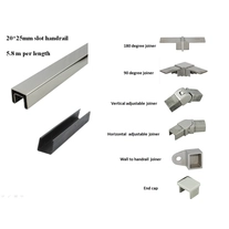 China stainless steel handrail tubes with slot for 12mm glass manufacturer