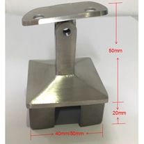 China Verstellbare, gebürstete Edelstahl-Geländerhalterung mit optionaler Radius-Adapterplatte Montage auf quadratischem Balustrade Tube Hersteller
