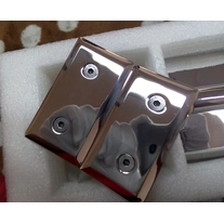 China Gebogen rand glas tot glas scharnier RVS hardware voor zwembad hek fabrikant