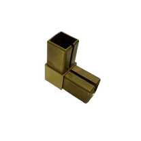 China Stainless Steel 25mm Pipe Corner Connectors Square Tube Joint manufacturer