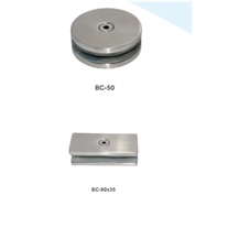 China Stainless steel round square glass clamps ISO9001 2008 manufacturer