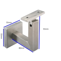 China Roestvrij stalen vierkante leuning bracket houder voor glazen balustrade systeem fabrikant
