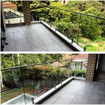 Chine inox robinet de verre en acier frameless rampe en verre conception balustrade balcon terrasse fabricant
