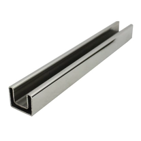 China roestvrij staal top rails voor 8-13.52mm dikte glas fabrikant