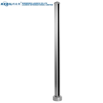 China Aluminum Glass Railing Post 6063-T5 Powder Coated 50mm Square Balustrade Post for Balcony Terrace Deck Fence manufacturer