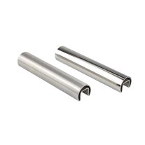 China 316 roestvrijstalen gleufkaprail voor glas van 10–12 mm fabrikant