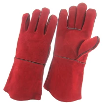 China China cow split leather welding gloves factory, cow leather welder gloves plant, leather welder\'s gloves manufacturer manufacturer