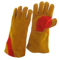 China China leather soldering gloves factory, genuine leather soldering gloves manufacturer, true leather welder gloves supplier manufacturer