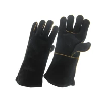 China China Leather  Welding Gloves Manufacturer, Heat/Fire Resistant Gloves Factory, Cow Split Leather Glove Supplier For Welder/BBQ/Animal handling manufacturer