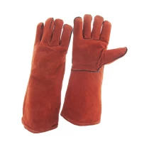 China China Leather Working Gloves Manufacturer,Heat/Fire Resistant,Cow Split Leather Gloves Supplier,Safety Gloves Factory, For Welder/Solderer/BBQ/Fireplace manufacturer