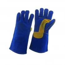 China China leather soldering gloves plant, genuine leather soldering\'s gloves manufacturer, true leather welder gloves supplier,for Tig/Mig manufacturer