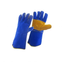 China China leather soldering gloves factory, genuine leather solder\'s gloves plant, true leather welder gloves supplier,for Tig/Mig manufacturer