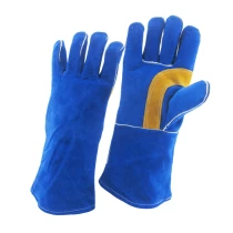 China China leather soldering gloves factory, genuine leather soldering\'s gloves manufacturer, true leather welder gloves supplier,for Tig/Mig manufacturer