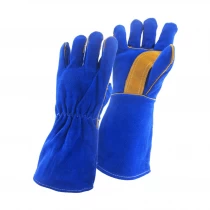 porcelana China Fabricante de guantes de soldadura de cuero, fábrica de guantes de soldadura de cuero genuino, proveedor de guantes de soldador de cuero verdadero, para TIG / MIG fabricante