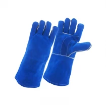 porcelana China Fabricante de guantes de trabajo de cuero, fábrica de guantes de seguridad, guantes de soldadura proveedor, para soldador / soldador / barbacoa / chimenea fabricante