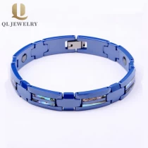 China Wholesale High-tech Blue Ceramic Bracelet with Abalone shell Inlay China Manufacturer manufacturer