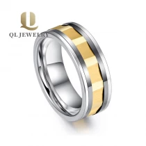China 8mm Männer Wolfram und Black Ceramic Combined Messing Ring Männer Ehering Bands kombiniert Komfort Hersteller