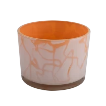 중국 500ml 실린더 써니 유리에서 도매에 대 한 오렌지 유리 촛불 홀더 제조업체