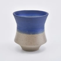 Tsina Matte blue ceramic na may hawak ng kandila Manufacturer