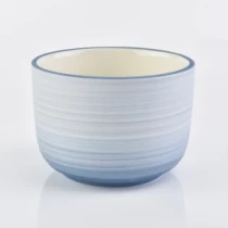 Tsina palamuti sa bahay ceramic soy wax blue candle jar Manufacturer