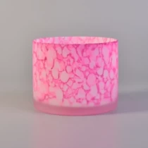porcelana Frascos de vela de vidrio pintado de color personalizado esmerilado único de 12 oz al por mayor fabricante