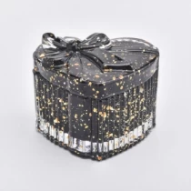 China schwarzes herzförmiges Hochzeitsglas Kerzenglas Hersteller