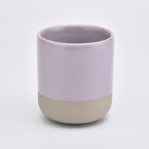 Cina 12oz Luxury Purple Ceramic Candle Holder untuk Hadiah Natal pabrikan