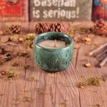 Čína Smaragdová barva ručně vyráběné keramické svíčky Jar Čína výrobce