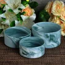 China home decor matte ceramic marbled candle jars manufacturer