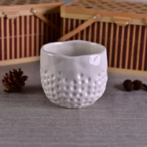 Cina dekorasi rumah titik tempat lilin keramik putih pabrikan