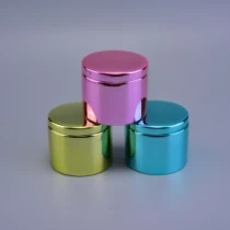 China Suporte de vela de cerâmica ouro rosa de luxo personalizado com tampas fabricante