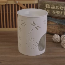Čína Bílá keramická svíčka hořák s hellow ven vzor výrobce