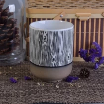 Cina Warna logam biji kayu bawah kacamata botol lilin keramik pabrikan