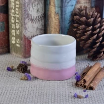 China 9oz wax filling ceramic candle jar with handpainting glaze manufacturer