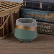 Čína Nádoby na svíčky z retro cementu se zlatým pruhem pro domácí dekoraci výrobce