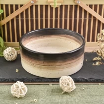 China gradient ceramic candle bowl with dots manufacturer