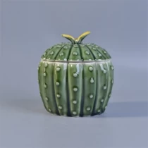 China cactus shaped ceramic candle holder with lid manufacturer