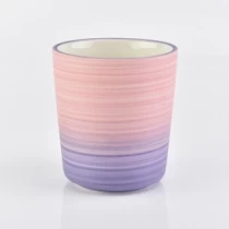 Kiina värikäs lasitus 347ml keraamiset kynttilänjalkut valmistaja