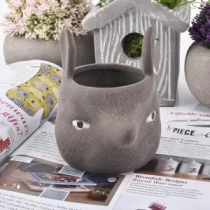 China High quality creativity ceramic candle holder FOX shape clay container home decoration manufacturer