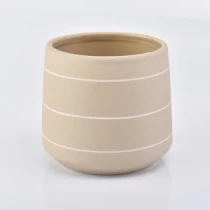 porcelana Tarro de vela de cerámica mate con tapa al por mayor fabricante