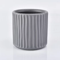 中国 20盎司陶瓷蜡烛罐，浮雕图案 制造商