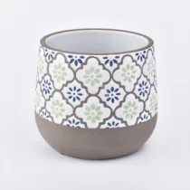 Cina Toples keramik 24oz dengan motif bunga pabrikan
