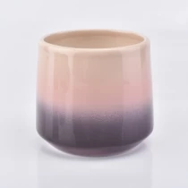 Chiny Najlepiej sprzedający się luksusowy dwukolorowy okrągły dno ceramiczny świecznik 10 uncji gorącej dekoracji domu producent