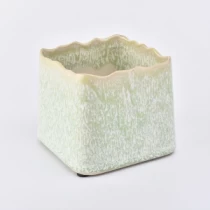 Çin değişken sırlı kare seramik mum kavanozu üretici firma