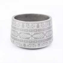 China 10oz matte gray with pattern candle jar for candle making manufacturer