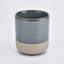 porcelana Recipiente de vela de cerámica esmaltada reactivo fabricante