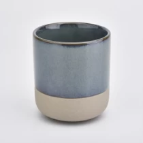 China Reactive glazed ceramic candle vessel  manufacturer