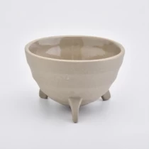 China Unique design ceramic candle vessels for home fragrance manufacturer