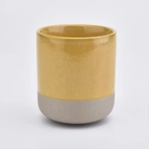 Chine pot de bougie en céramique émaillée d'or fabricant