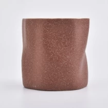 Cina Portacandele in ceramica rossa opaca Decorazione domestica produttore